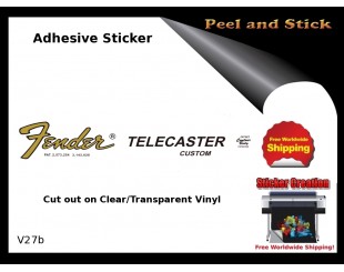 Fender Telecaster Custom Adhesive Stickers 